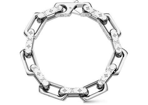 louis vuitton silver monogram bracelet|louis vuitton bracelet size chart.